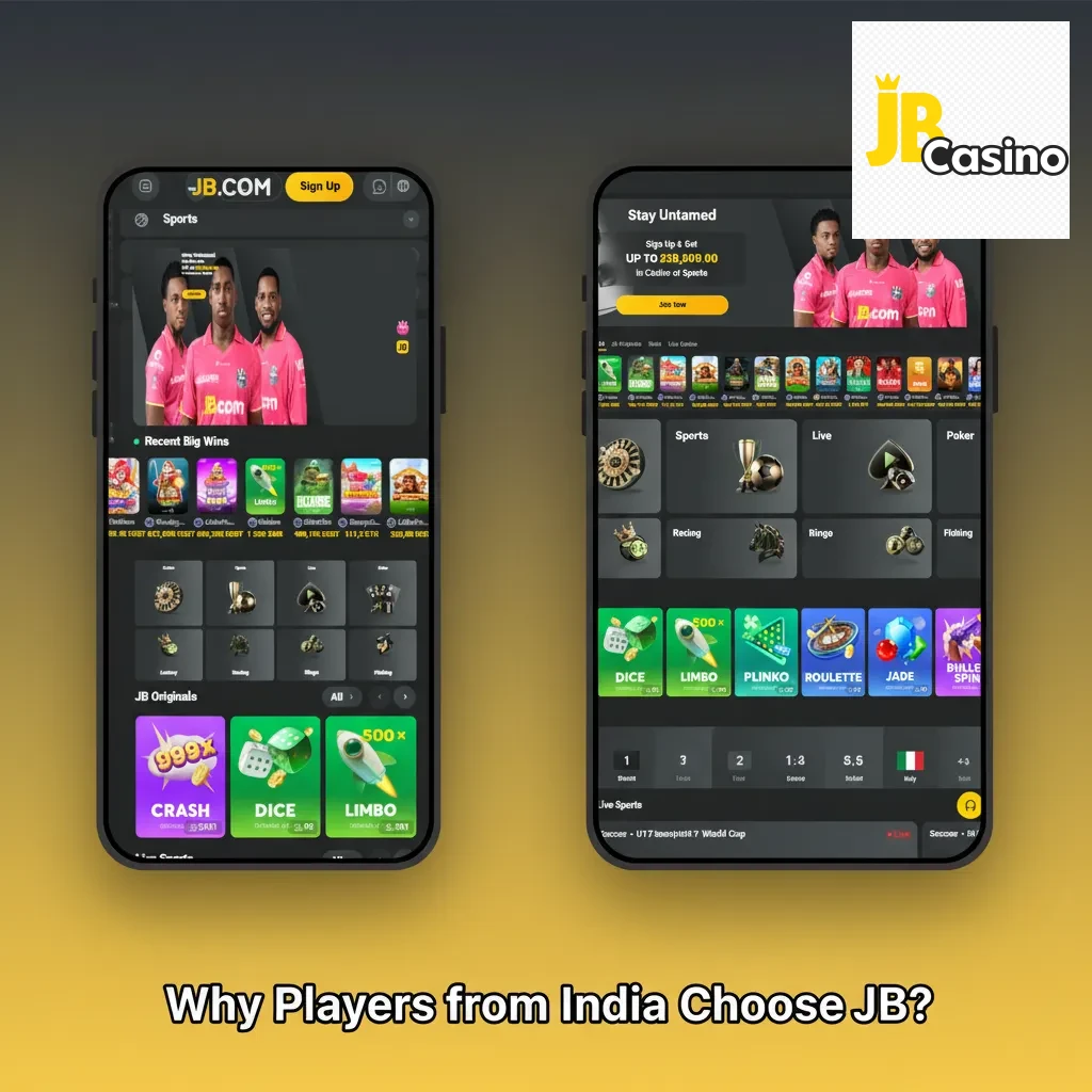 Why players from India choose JB: UPI/INR, fast cashouts, Andar Bahar, Teen Patti, mobile-first, 24/7 support.