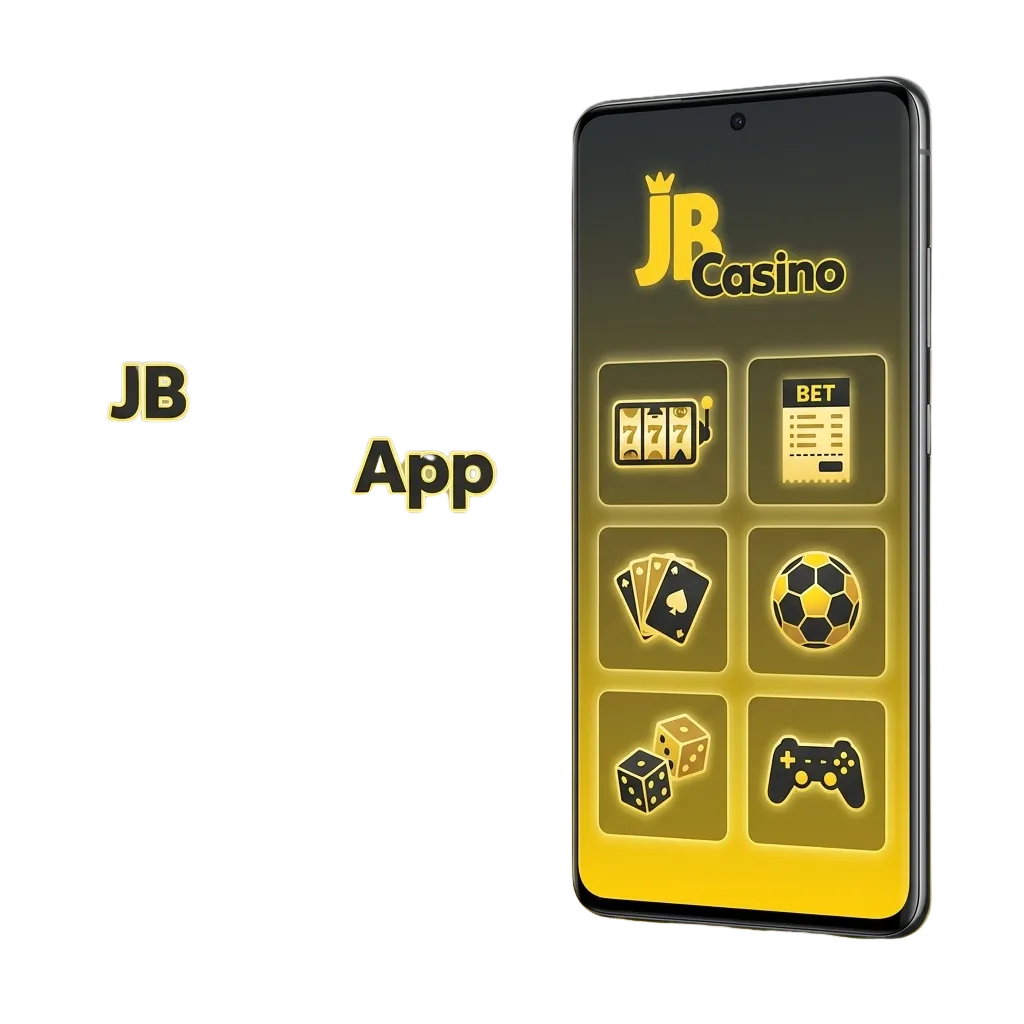 JB Casino Android app download screen showing mobile betting and casino games installation interface