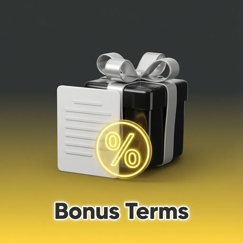 Bonus Terms page showing wagering requirements, bet limits, and withdrawal conditions for casino bonuses.