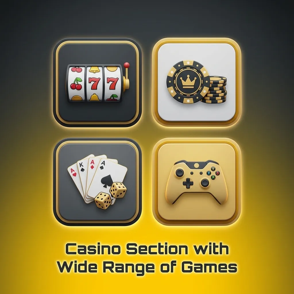 Casino gaming interface displaying slots, crash games, instant win, card games, roulette, jackpots, video poker, and scratch cards