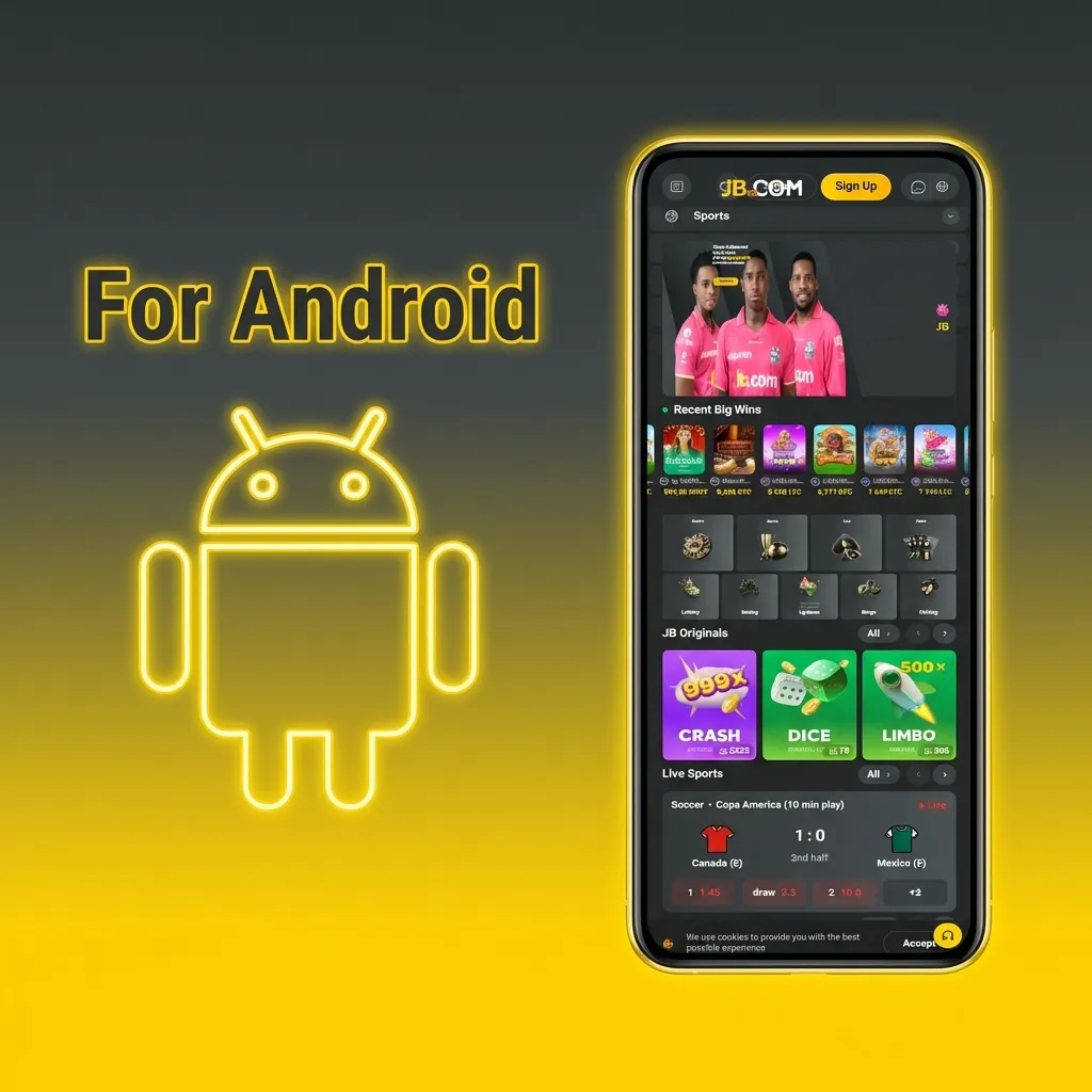 Android app installation guide showing download and setup steps for JB Casino APK on mobile devices