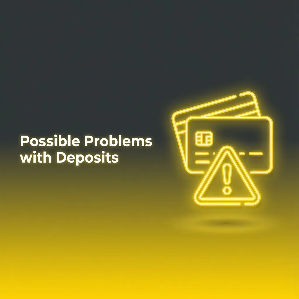 Users reviewing common deposit issues including bank declines, balance delays, verification needs, and limits exceeded